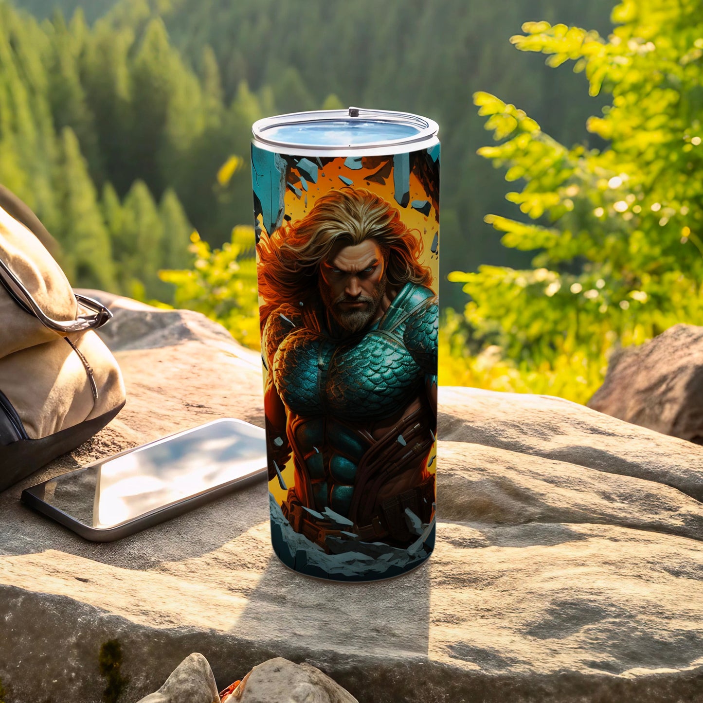 Powerful Aquatic Warrior Stainless Steel Tumbler