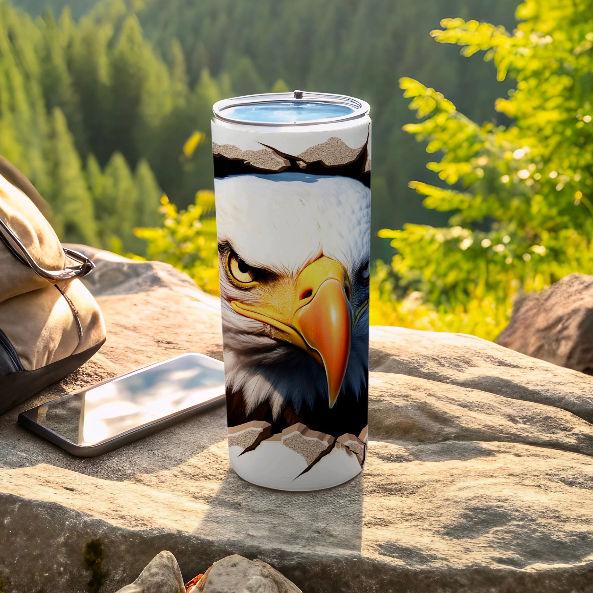 Dramatic Bald Eagle Breakout Pattern Tumbler product type