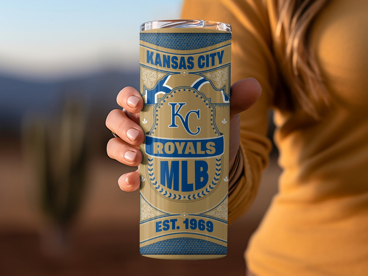 Kansas City Royals MLB Team Emblem Est 1969 Tumbler