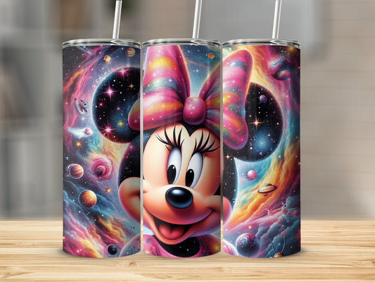 Colorful Space Adventure with Character Tumbler