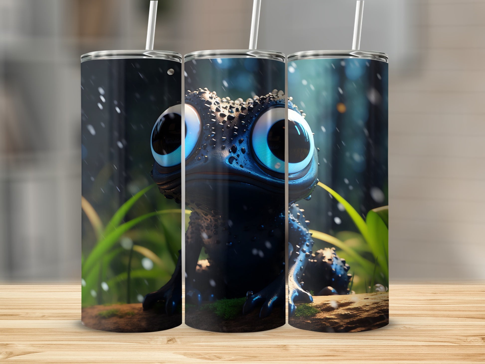 Enchanting Big Eyed Dark Creature Rainy Forest product type