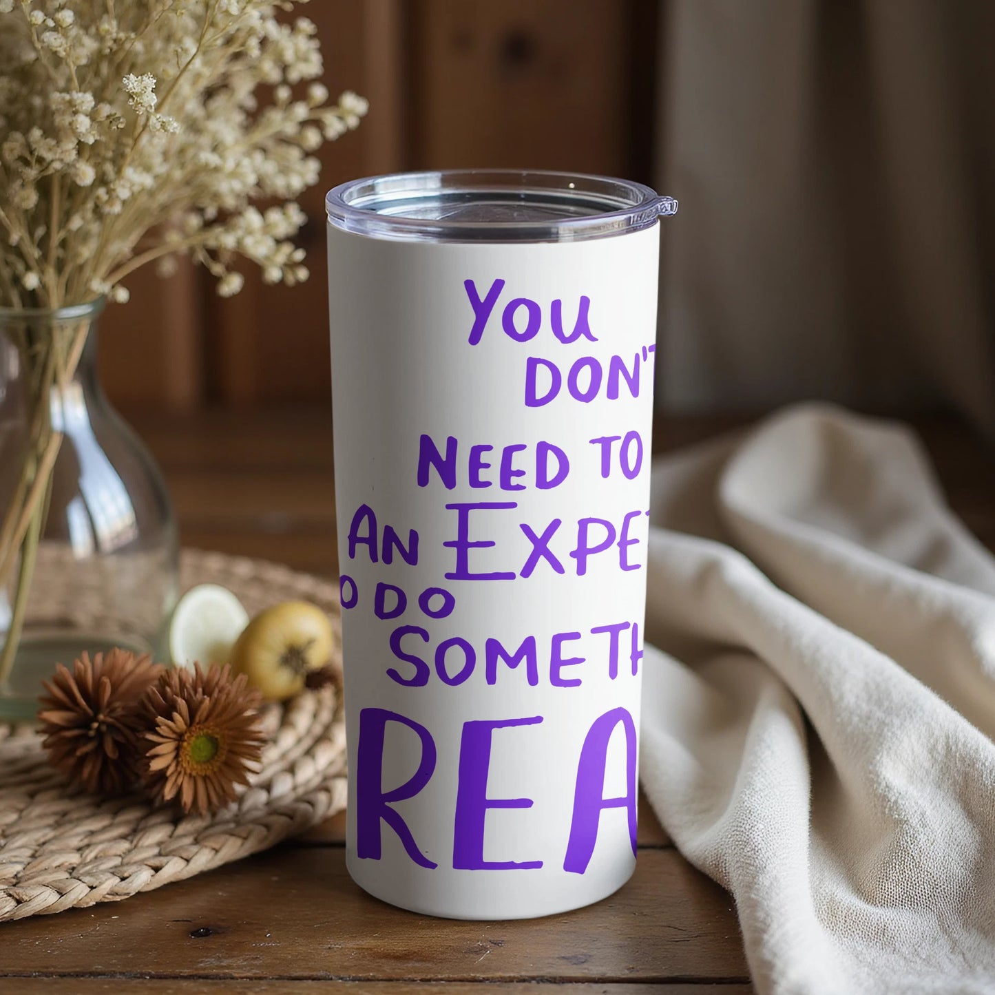 Motivational Quote Tumbler for Inspiring Daily Use