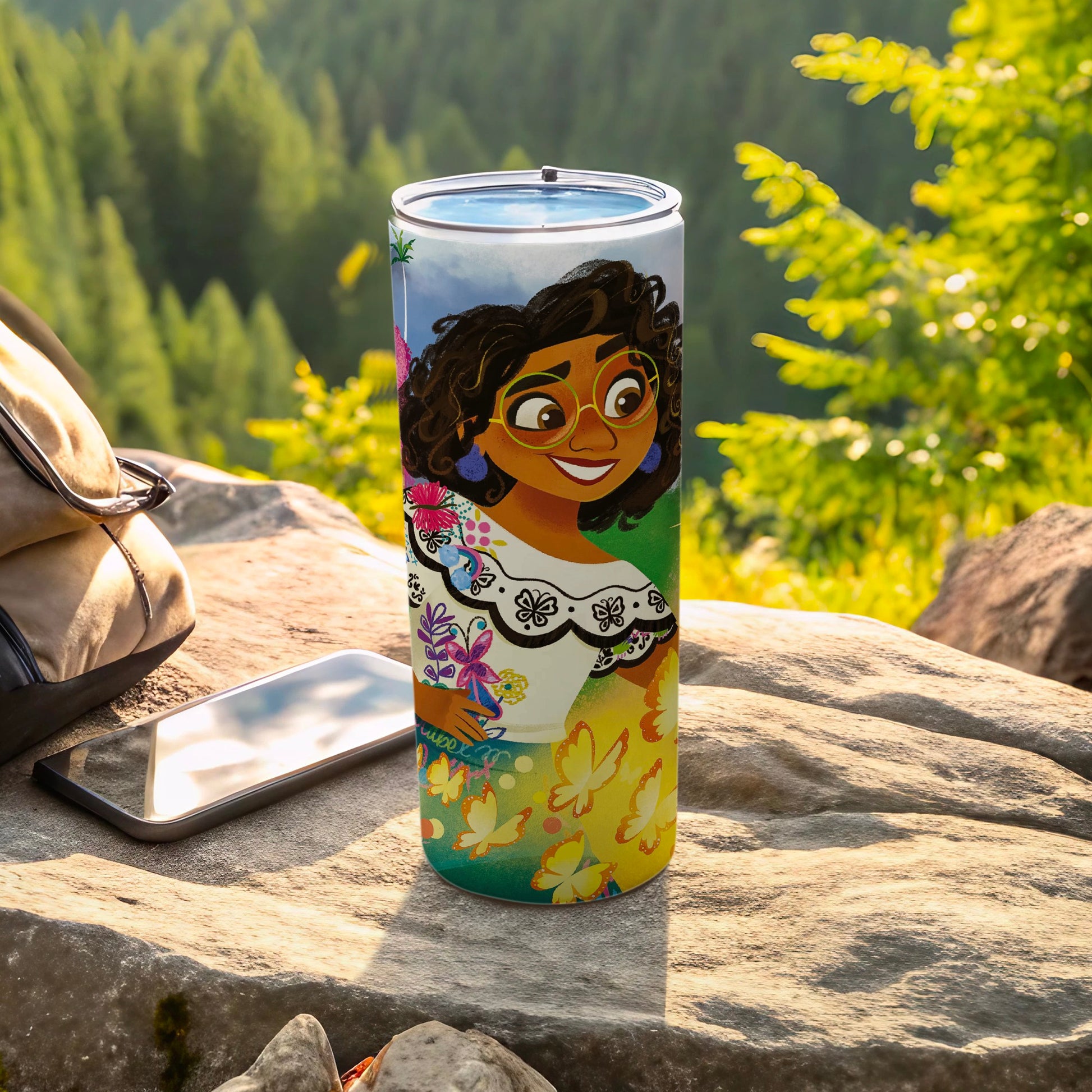 Colorful Travel Tumbler with Character Design