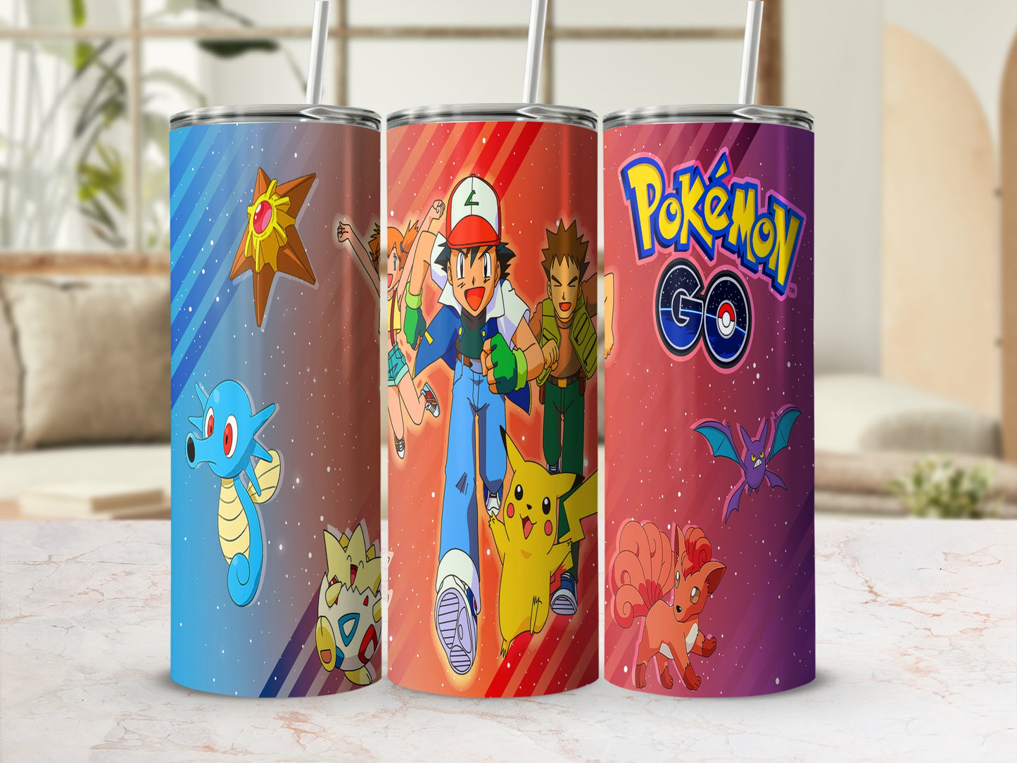 Colorful Pokémon GO Themed Tumblers for Fans of All Ages