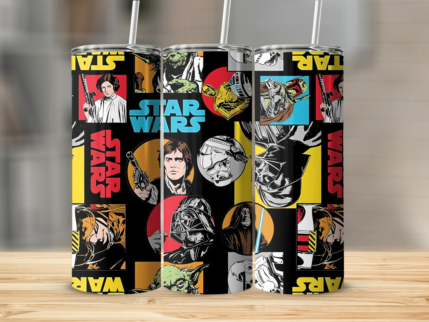 Star Wars Character Collage Pop Art Design Tumbler product type