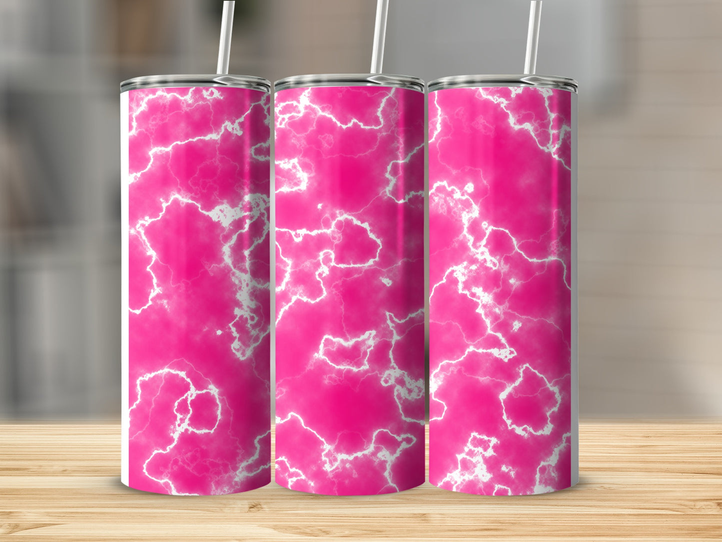 Electric Pink Lightning Design Great Gift Idea Tumblers