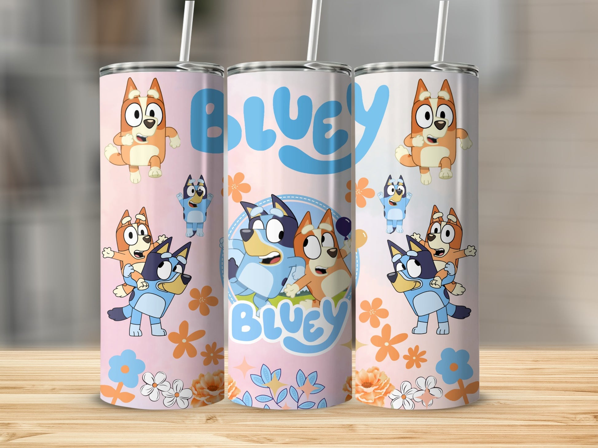 Bluey and Friends Colorful Design Insulated Tumbler