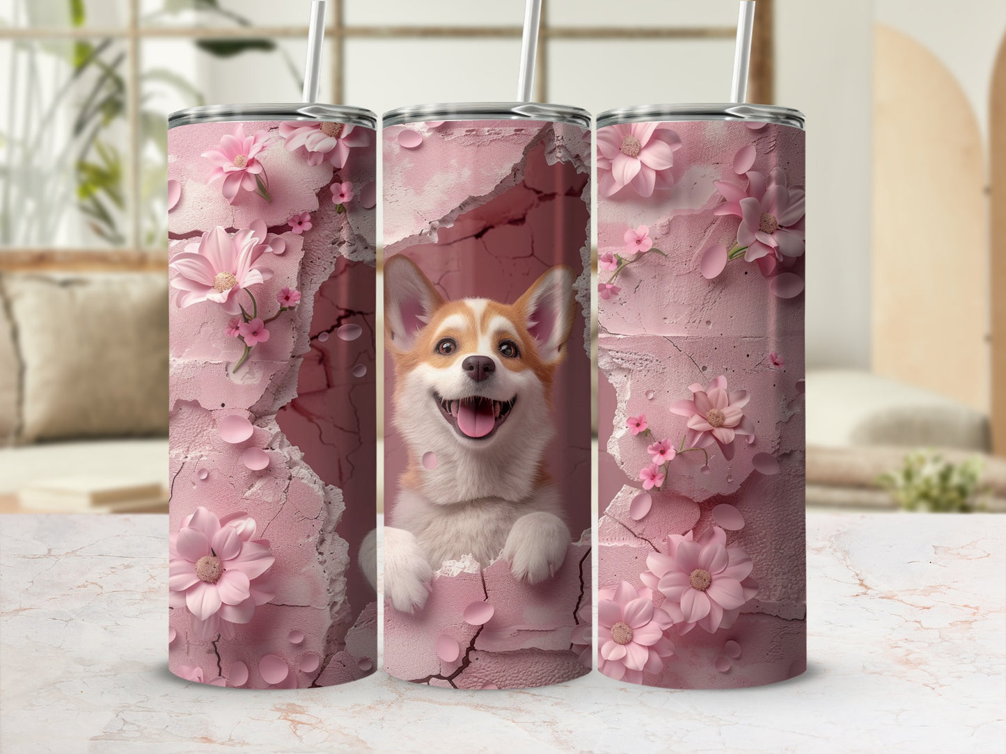 Joyful Corgi Pink Flowers Textured Design Tumbler product type
Corgi
Dog
Puppy
Cute Corgi
Pink Flowers
Floral Design
Blossom Print
Textured Pattern
Cracked Aesthetic
Pet Lover
Animal Design
Happy Dog
Tumbler Cup
Drinkware
Gift for Her
Spring Theme
Unique Design
Kawaii Corgi
Flower Petals
Personalized Gift