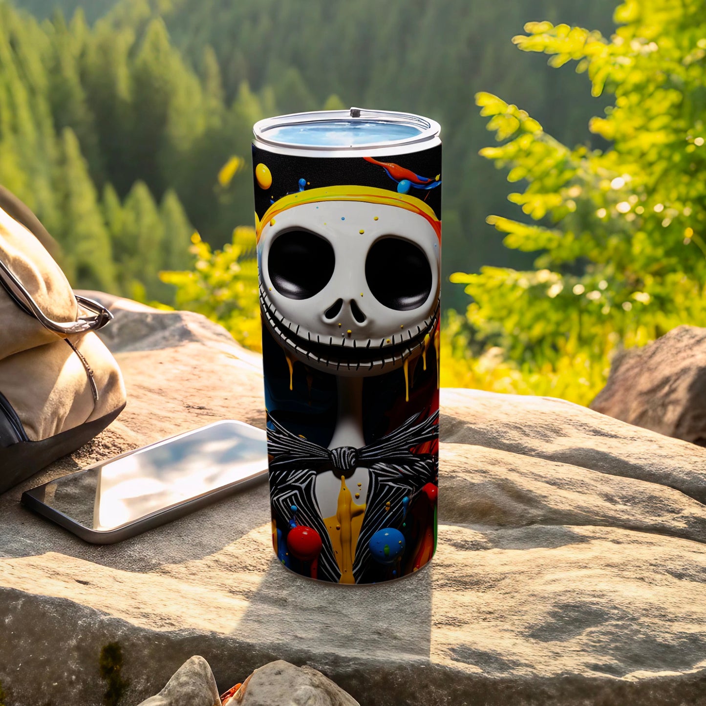 Cartoon Skeleton Tumbler for Camping Trips