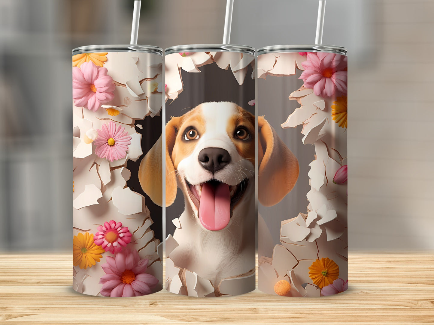 Happy Beagle Puppy Bursting Flower Design Tumbler product type
Beagle
Dog
Puppy
Happy
Smile
Floral
Flowers
Burst
Cracked
Art
Cute
Pet
Drinkware
Beverage
Gift
Unique
Colorful
Cheerful
Adorable
Spring