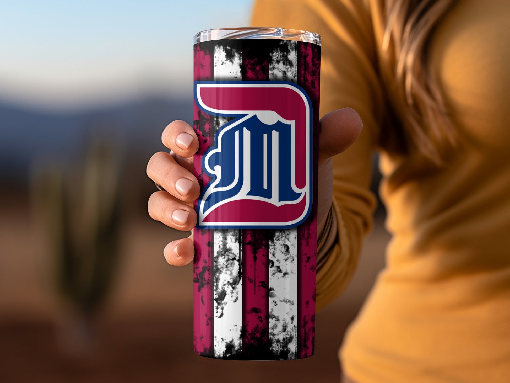 Detroit Pattern Insulated Tumbler Textured Design Drinkware