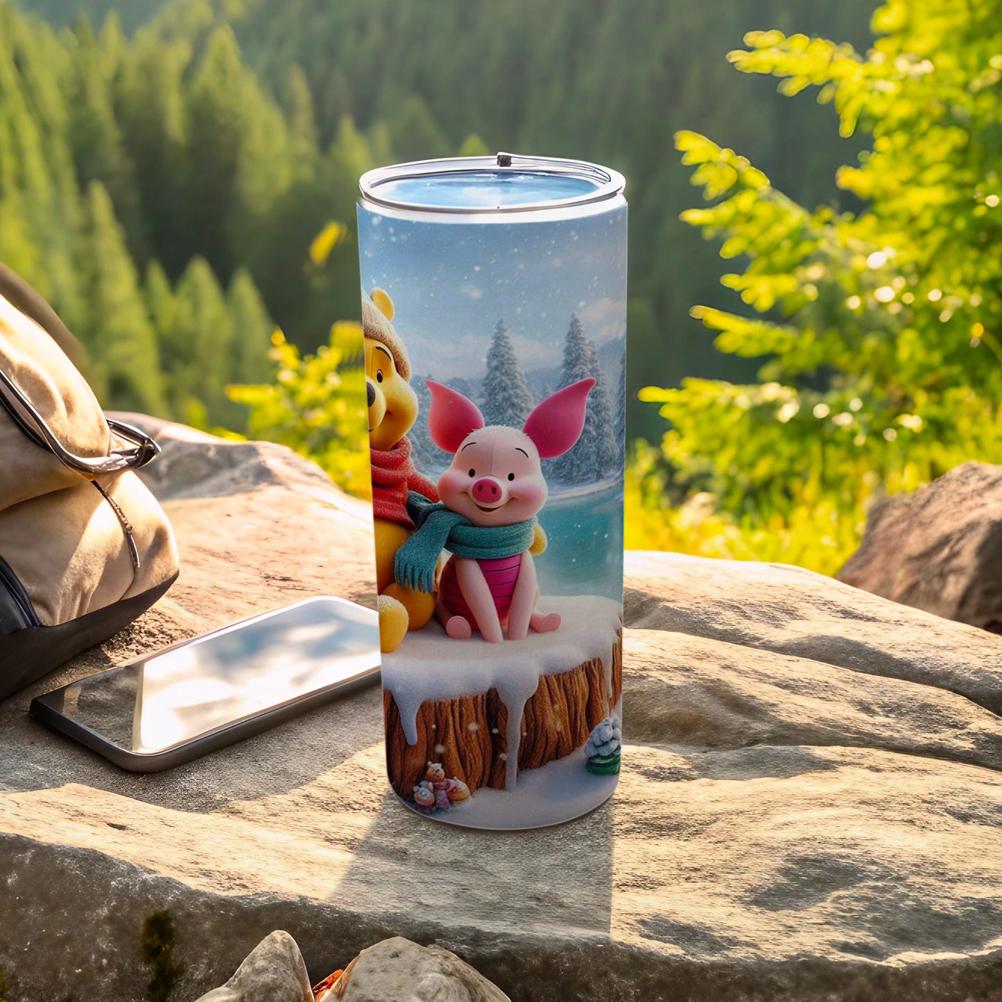 Adorable Snowy Forest Characters Tumbler Cup