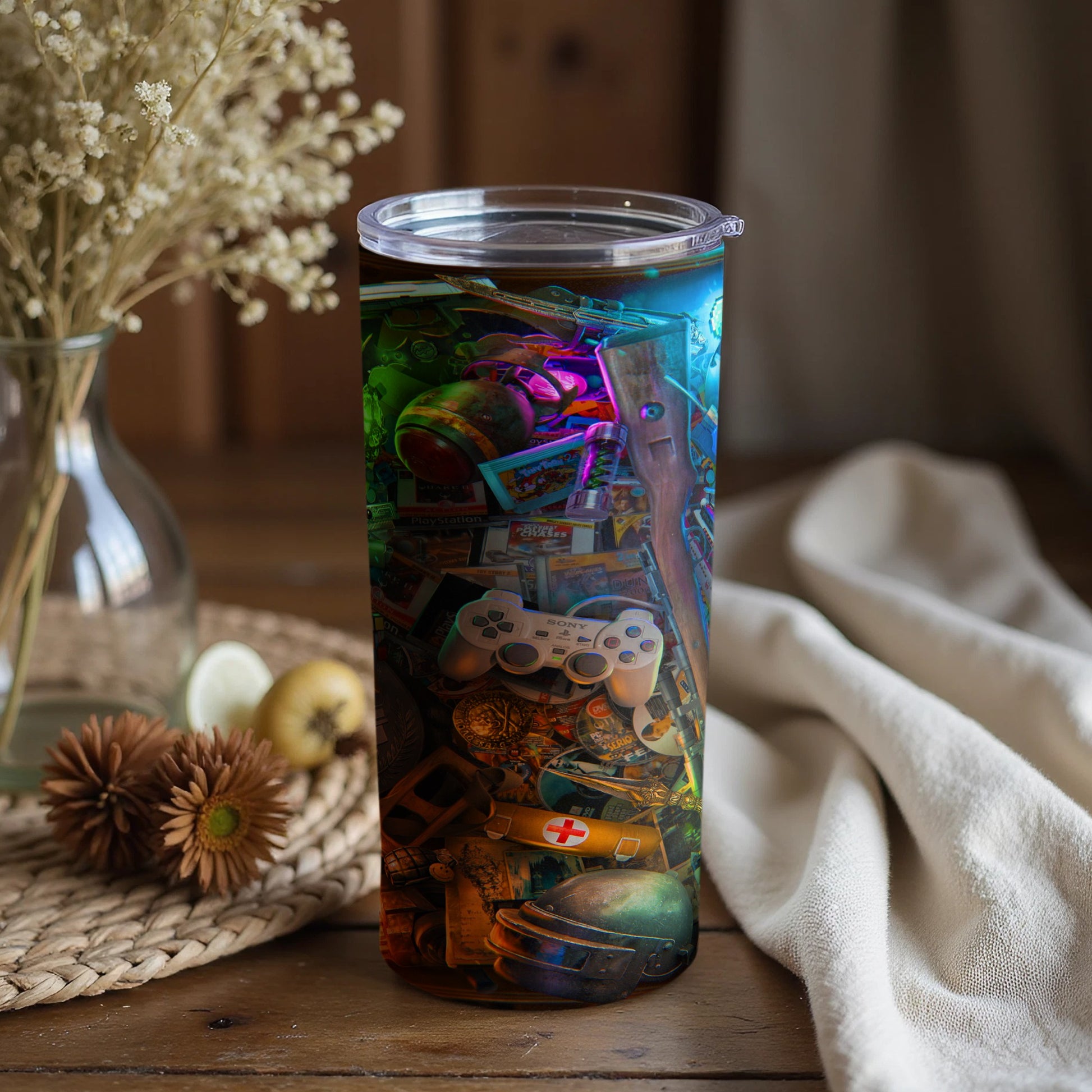 Vintage Gaming Memorabilia Tumbler