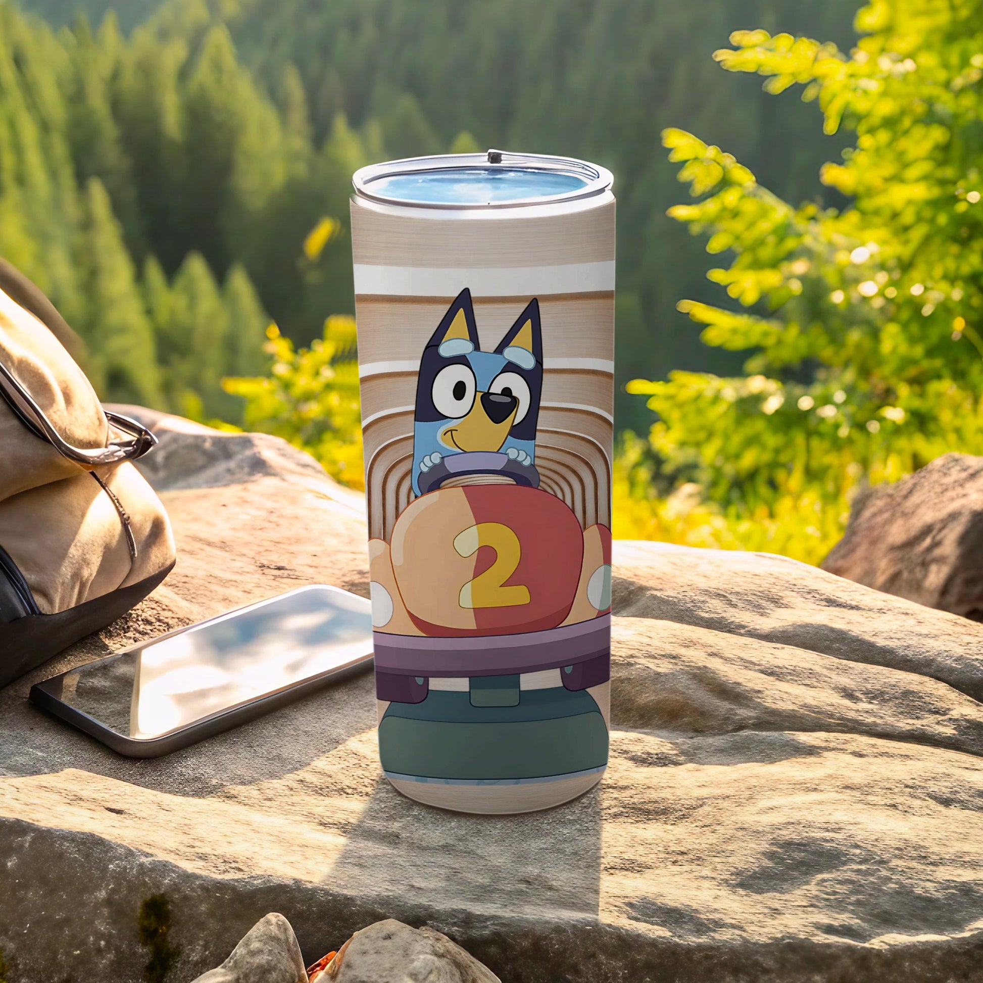 Cute Cartoon Number 2 Design Insulated Tumbler