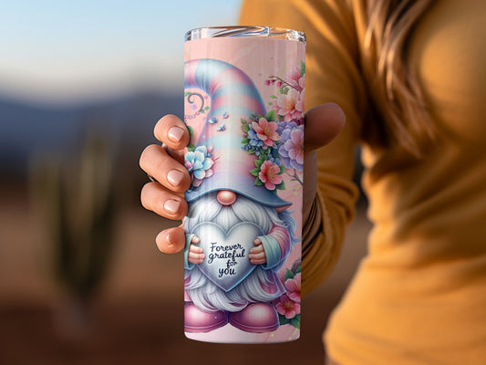 Forever Grateful for You Gnome Tumbler