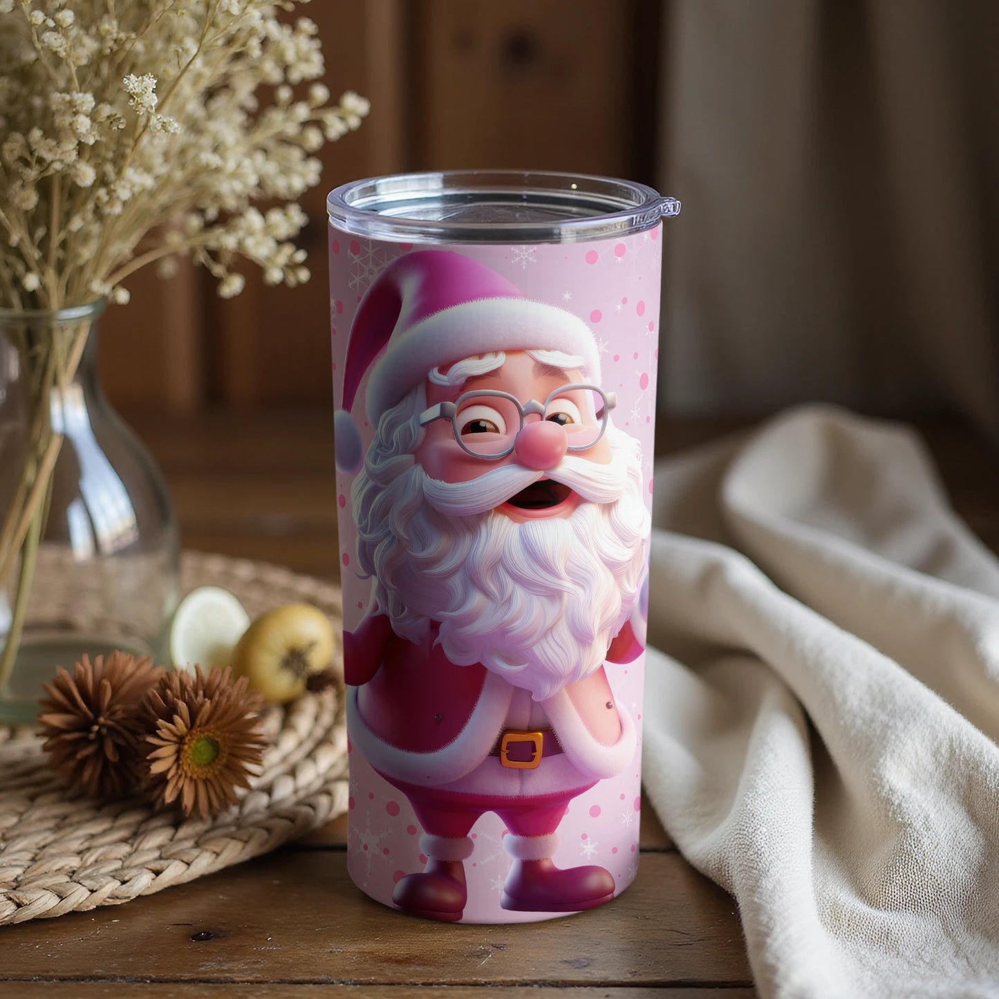 Festive Santa Claus Tumbler for Holiday Celebrations