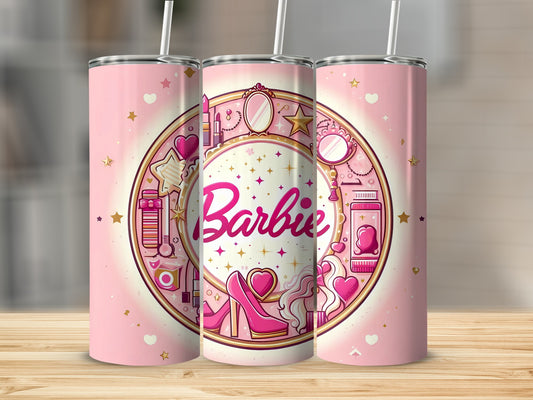 Barbie Inspired Style and Beauty in a Circle Frame Tumblers