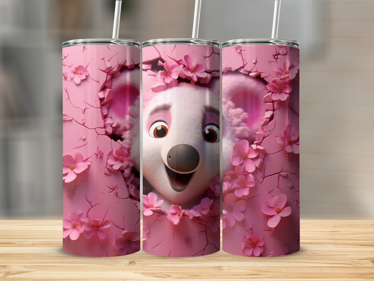 Adorable Pink Floral Koala Peeking Design Tumbler product type
Koala
Pink Flowers
Cherry Blossom
Cute Animal
Tumbler
Drinkware
Floral Design
Happy Koala
Cracked Effect
Kawaii Style
Animal Print
Pink Aesthetic
Spring Theme
Unique Gift
Beverage Holder
Cartoon Koala
Desk Accessory
Kids Design
Fun Drinkware
Pop Out Design
