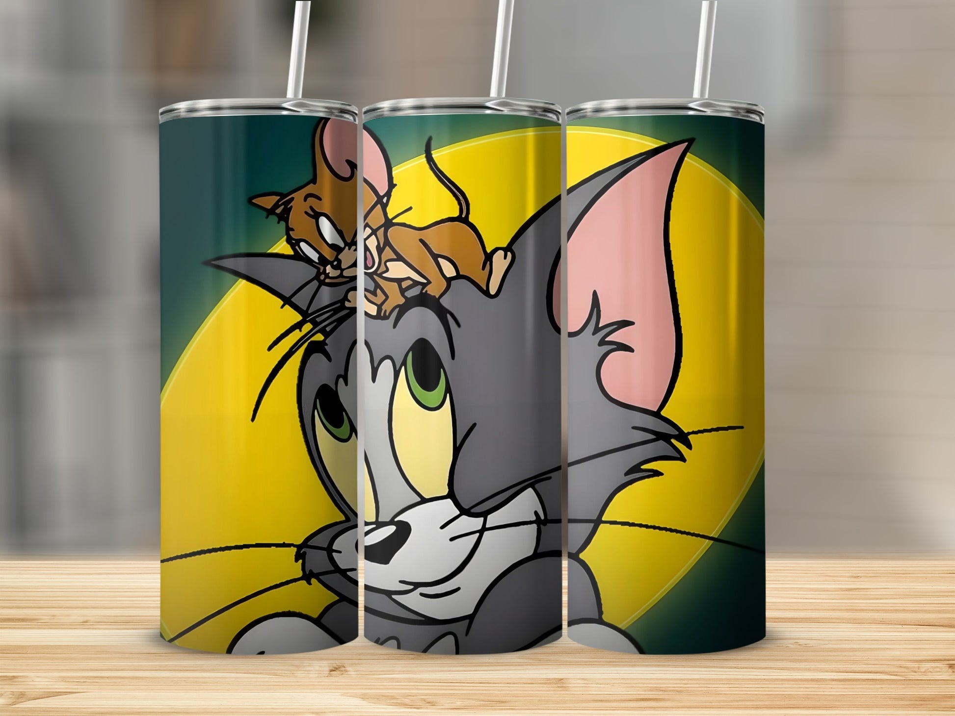 Cute Tom and Jerry Cartoon Tumbler for Kids and Fans