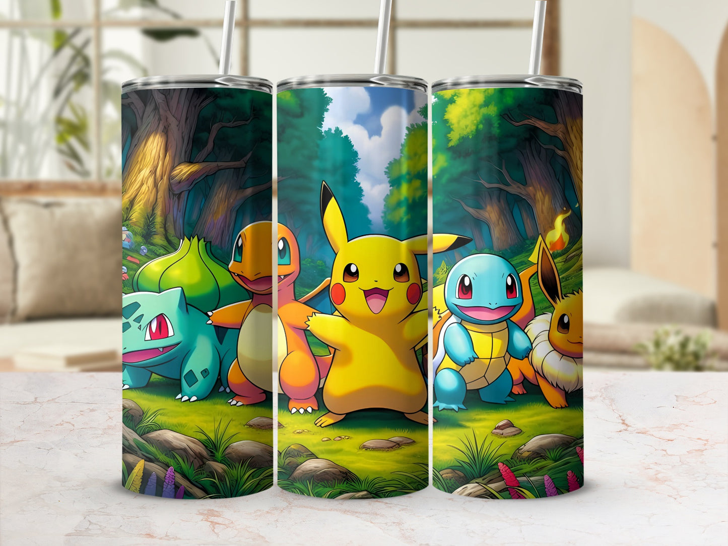 Cute Forest Pokemon Characters Illustration Tumbler