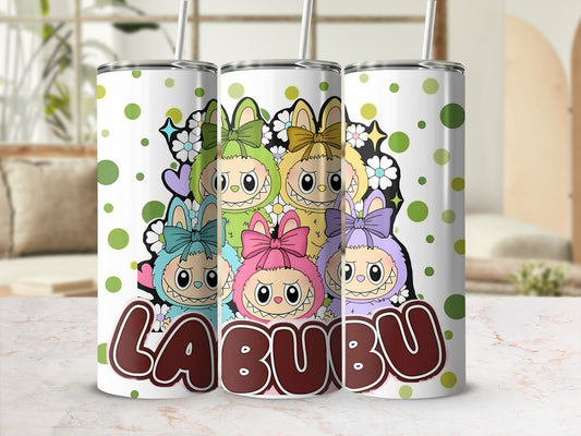 Colorful Labubu Character Design Tumbler for Kids