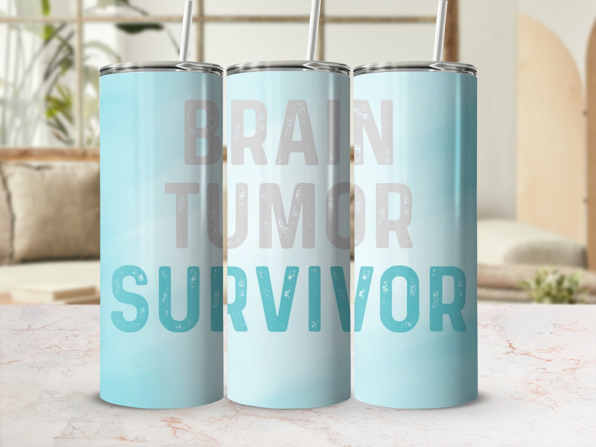 Brain Tumor Survivor Inspirational Tumbler Cup