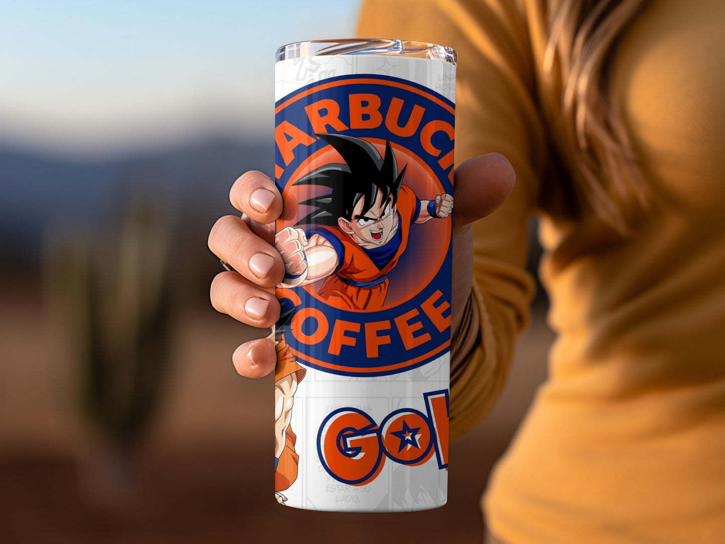 Anime Themed Coffee Tumbler with Character Art