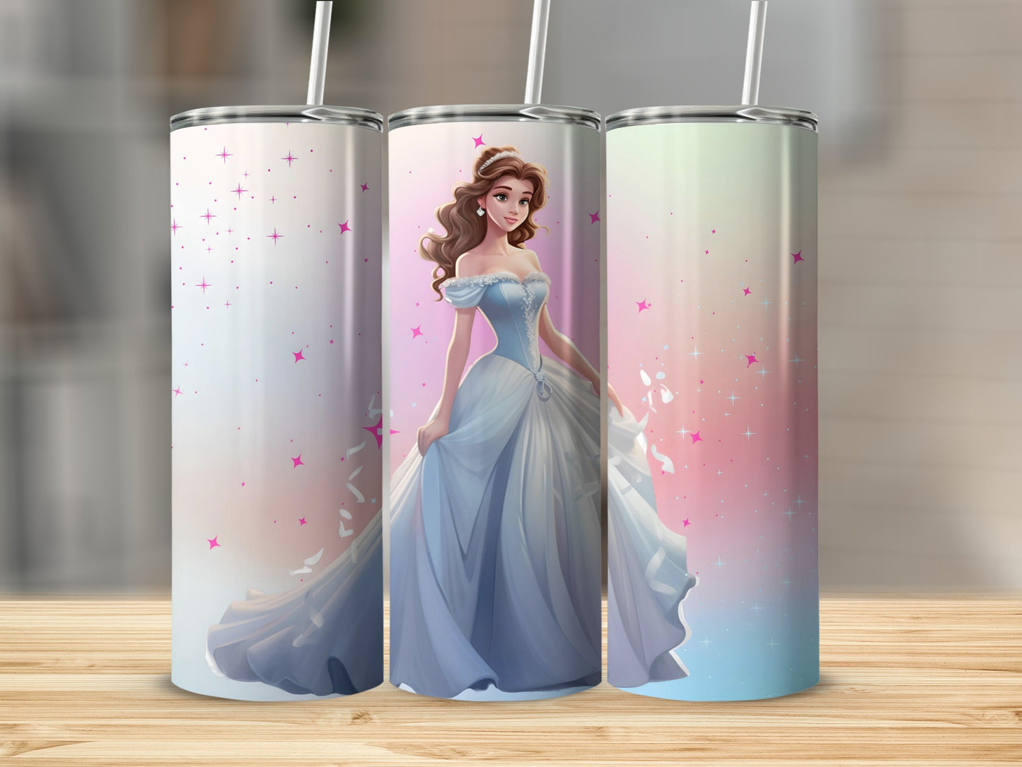 Enchanting Princess Tumbler with Stars Design Tumblers