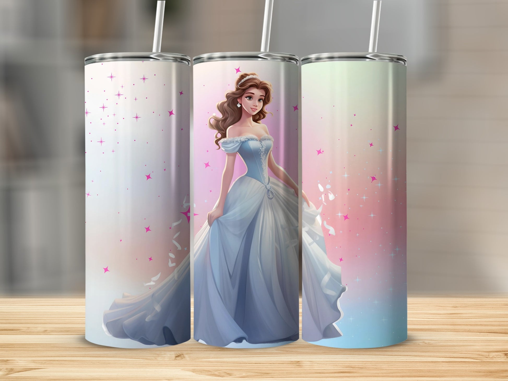 Enchanting Princess Tumbler with Stars Design Tumblers
