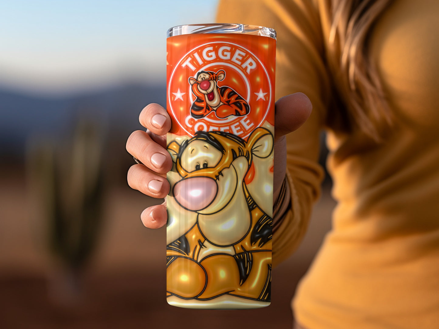 Tigger Coffee Themed Travel Mug With Cute Design