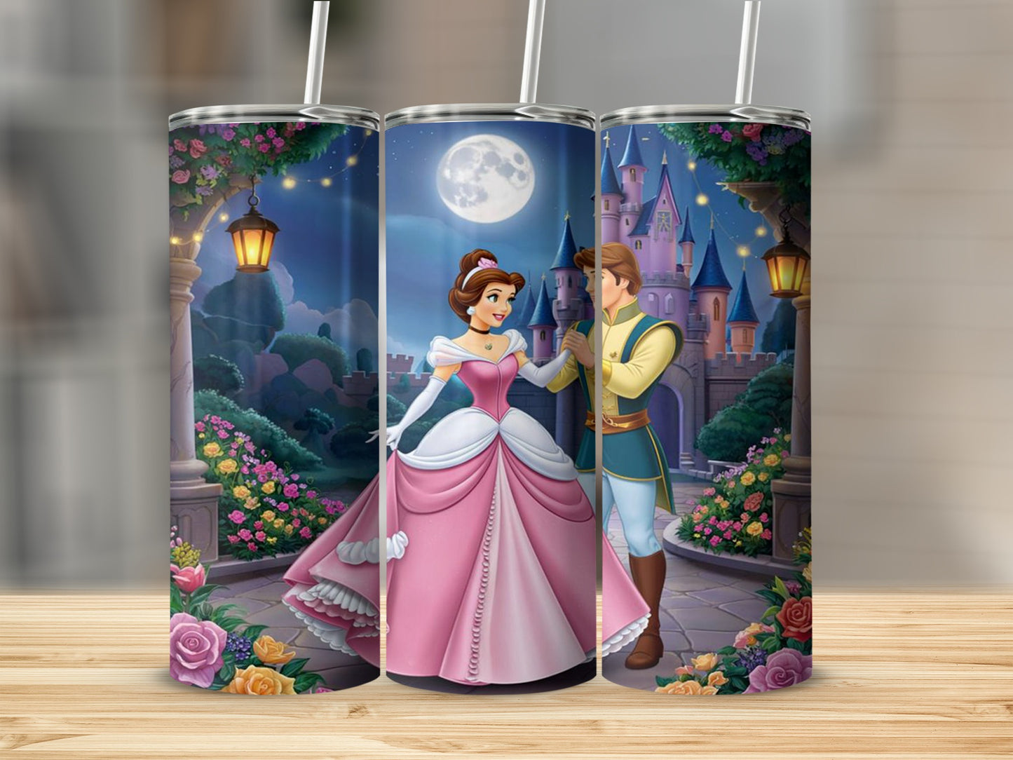 Fairy Tale Princess and Prince Castle Tumbler Set