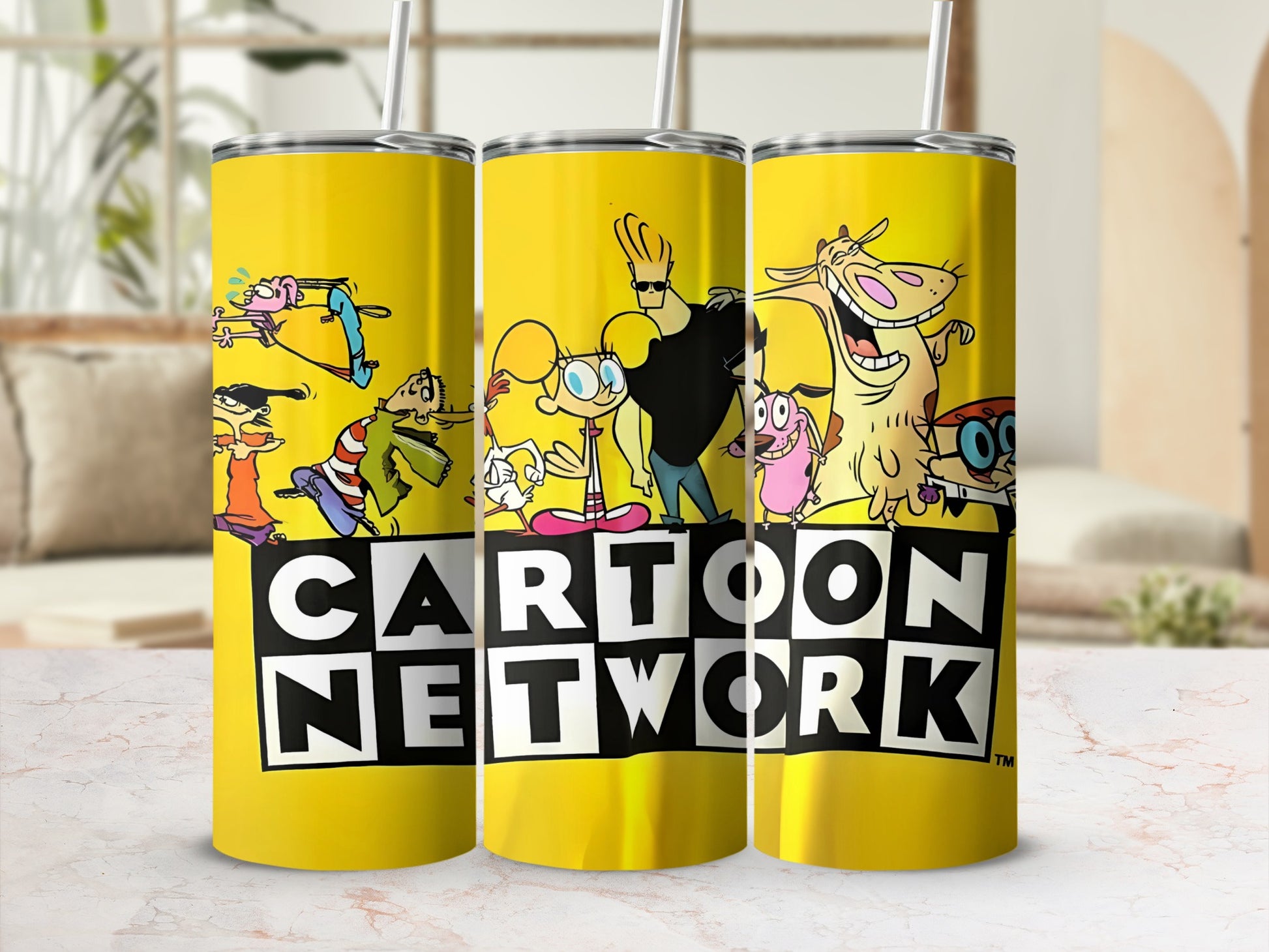 Cartoon Network Characters Yellow Tumbler Set
