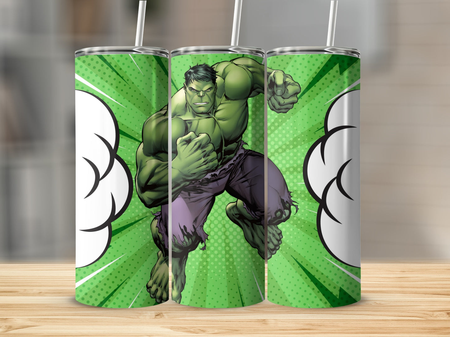 Vibrant Hulk Character Design Insulated Tumbler Cup