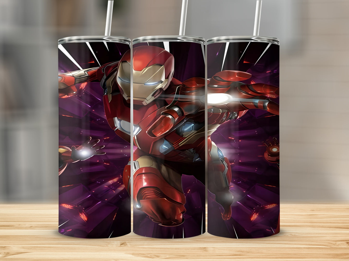 Superhero Action Graphic Insulated Tumbler Cup