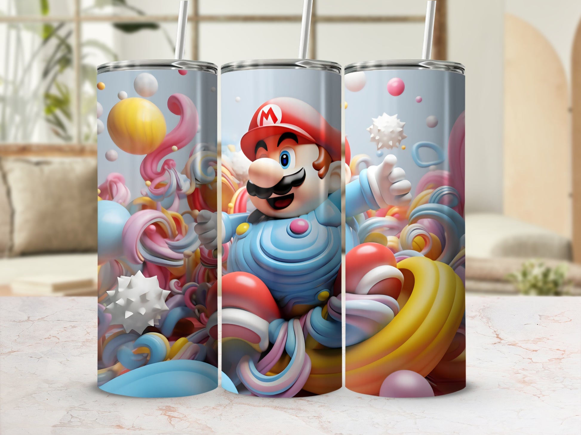 Colorful Cartoon Character Design Tumbler Cup