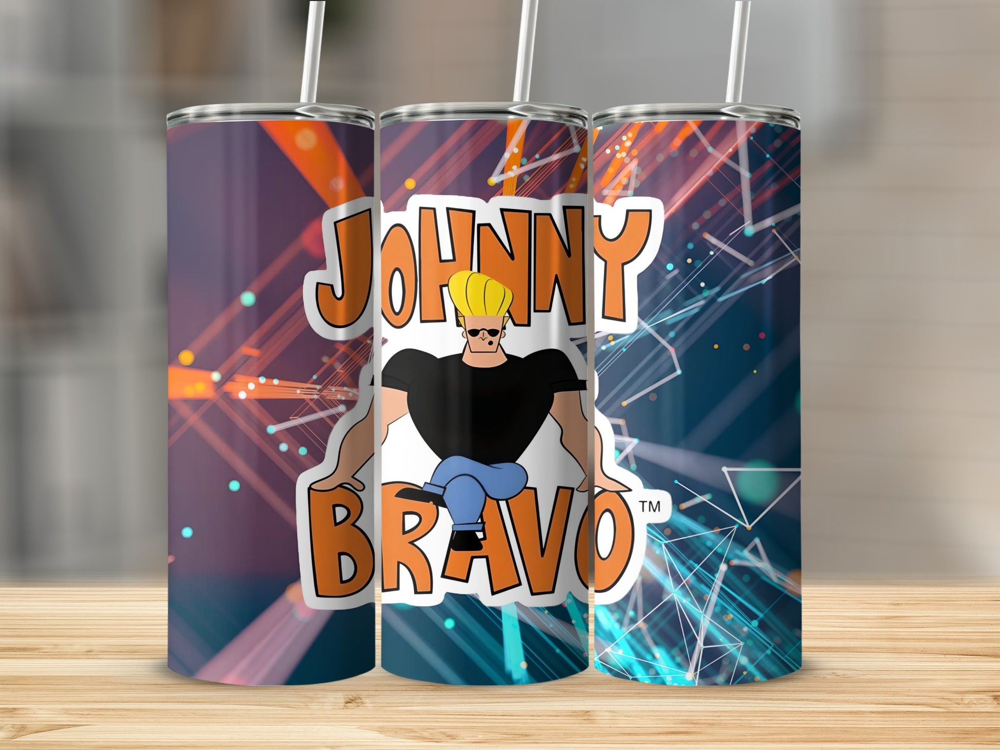 Johnny Bravo Stainless Steel Tumbler Insulated Travel Cup