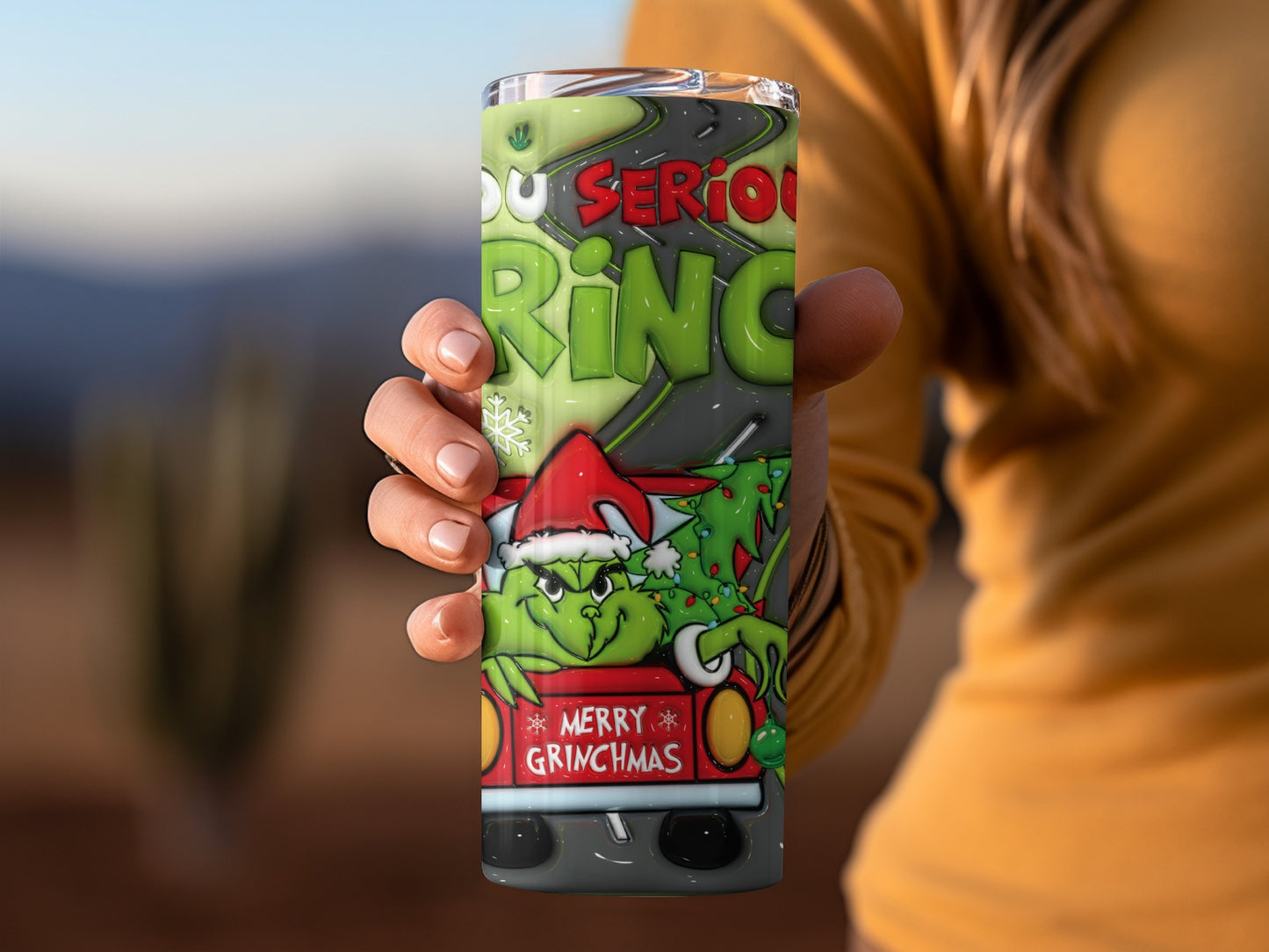 You Serious Grinch Merry Grinchmas design tumbler