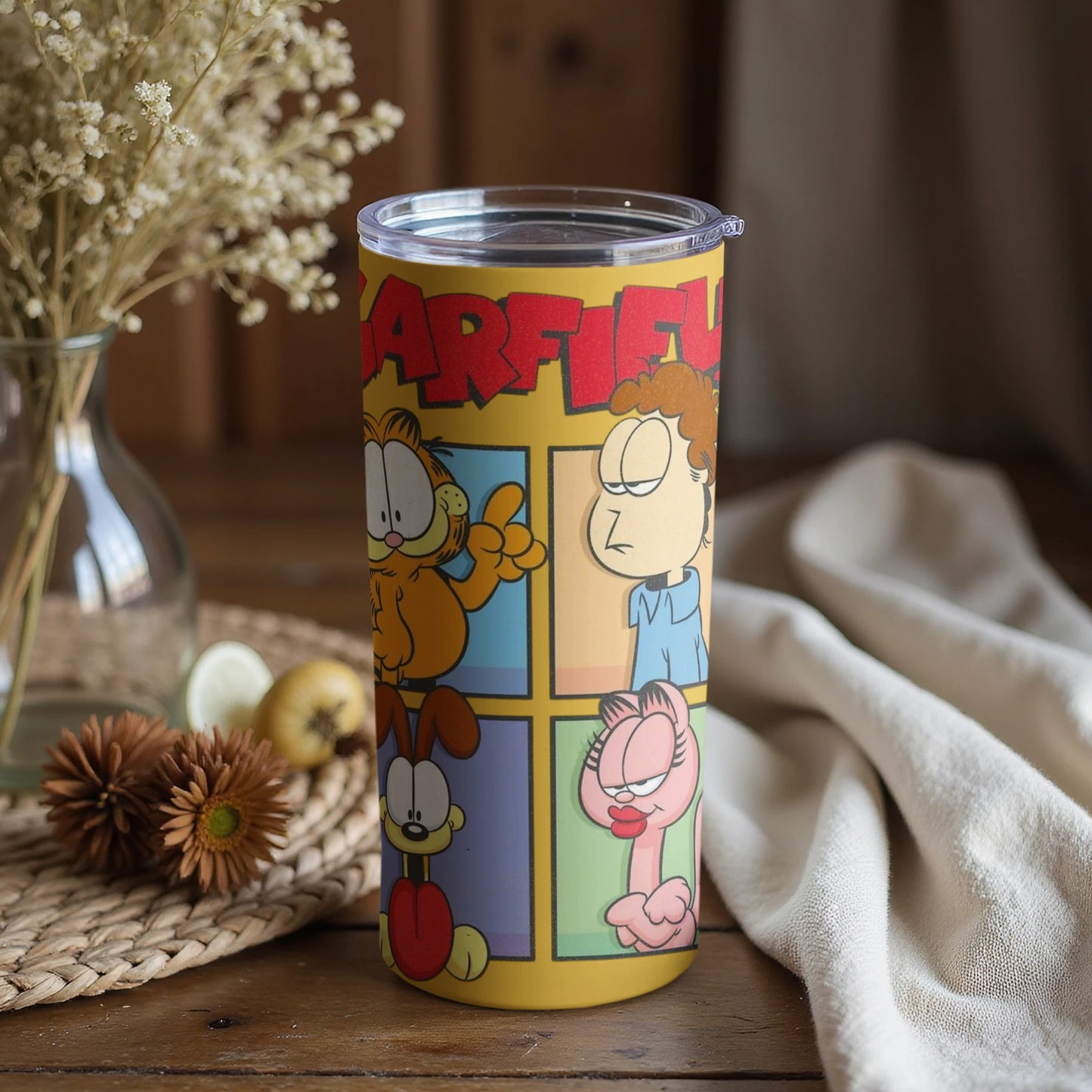 Garfield Characters Design Insulated Tumbler Cup