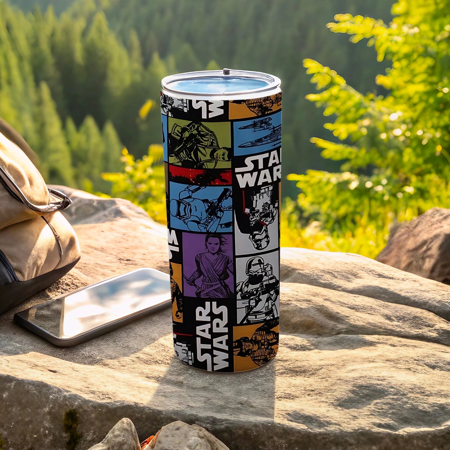 Star Wars Comic Panels Character Art Travel Tumbler product type