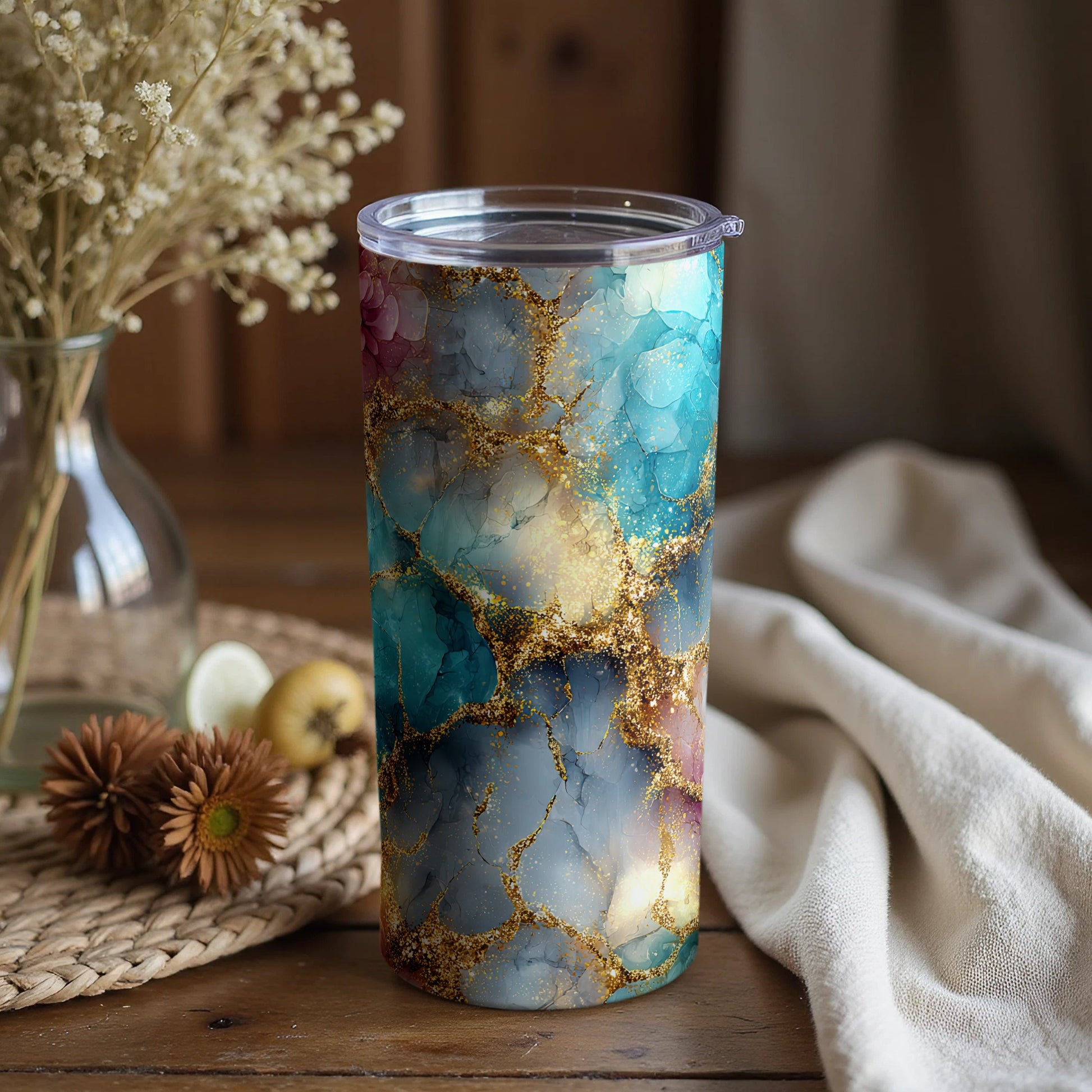 Vibrant Abstract Design Insulated Tumbler