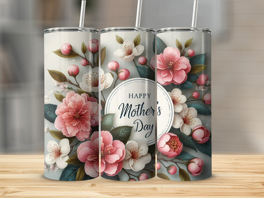 Happy Mother's Day Floral Tumbler Beautiful Gift
