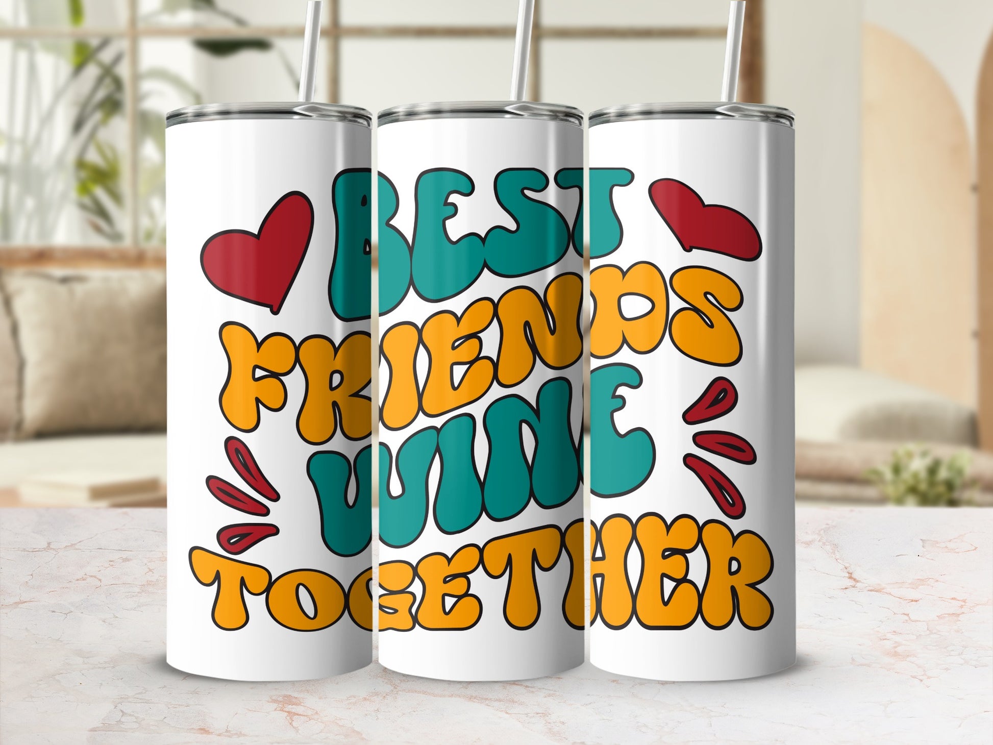 Best Friends Wine Together Travel Tumbler Cup Gift