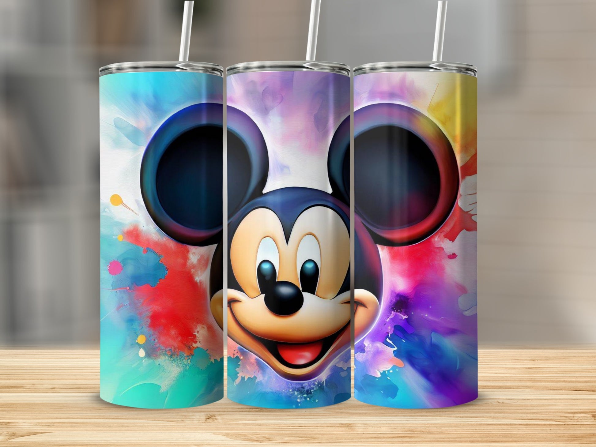 Colorful Mickey Mouse Design Tumblers