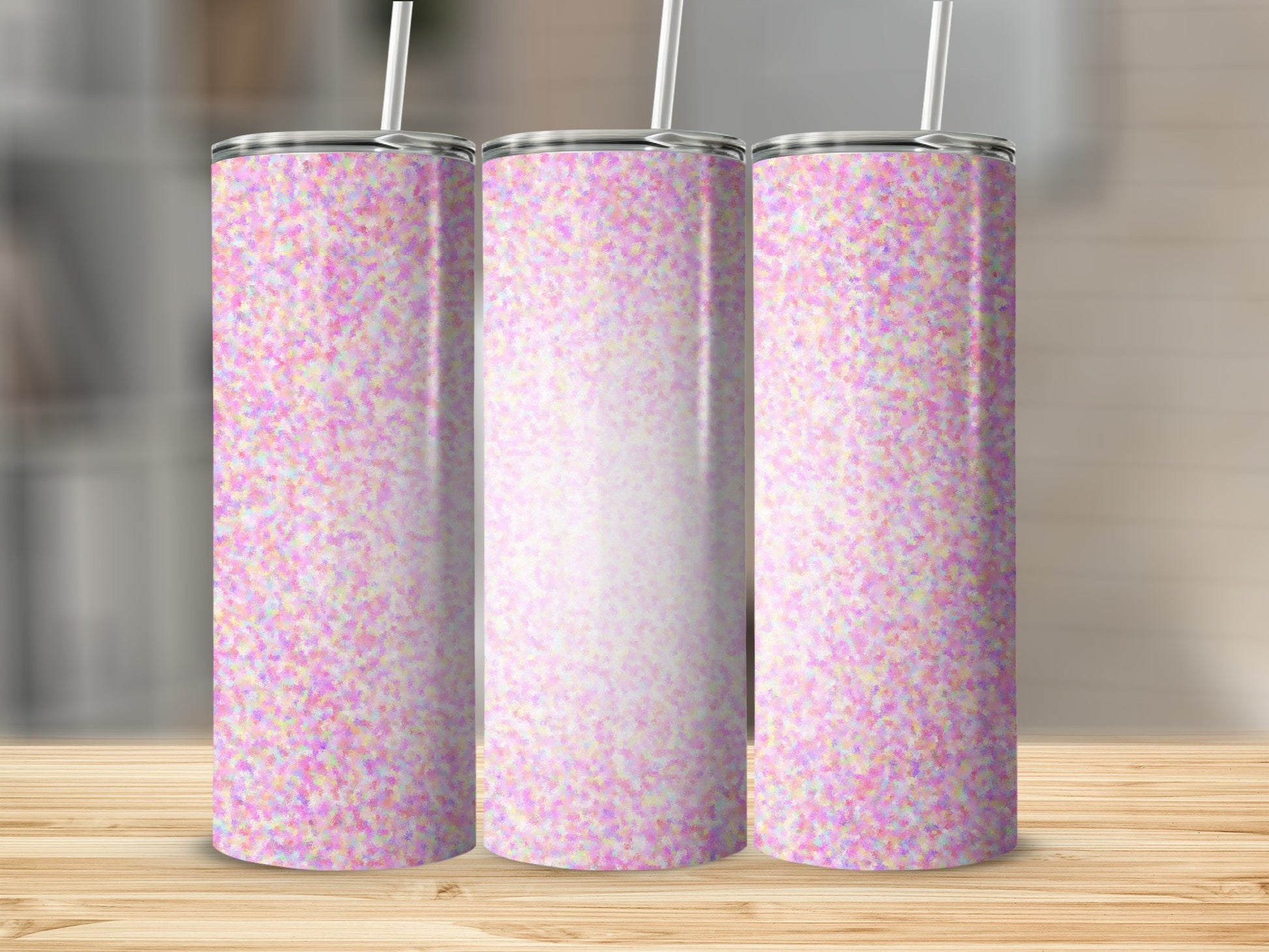 Sparkling Pastel Confetti Design Tumbler