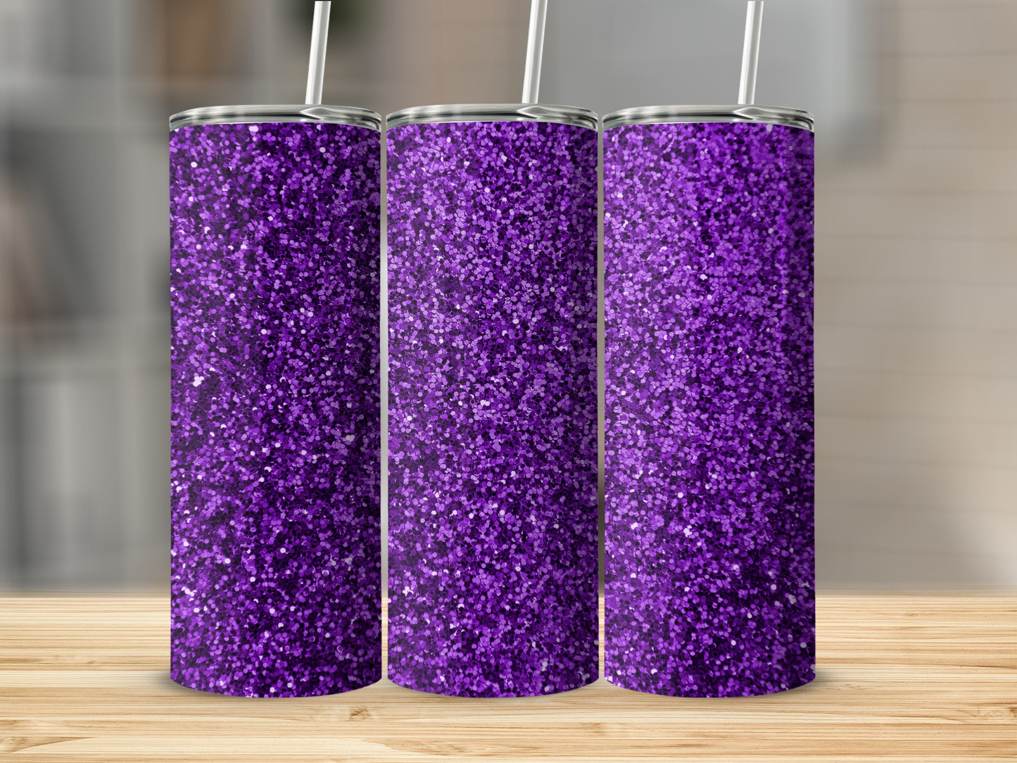 Sparkling purple glitter tumbler perfect for daily use