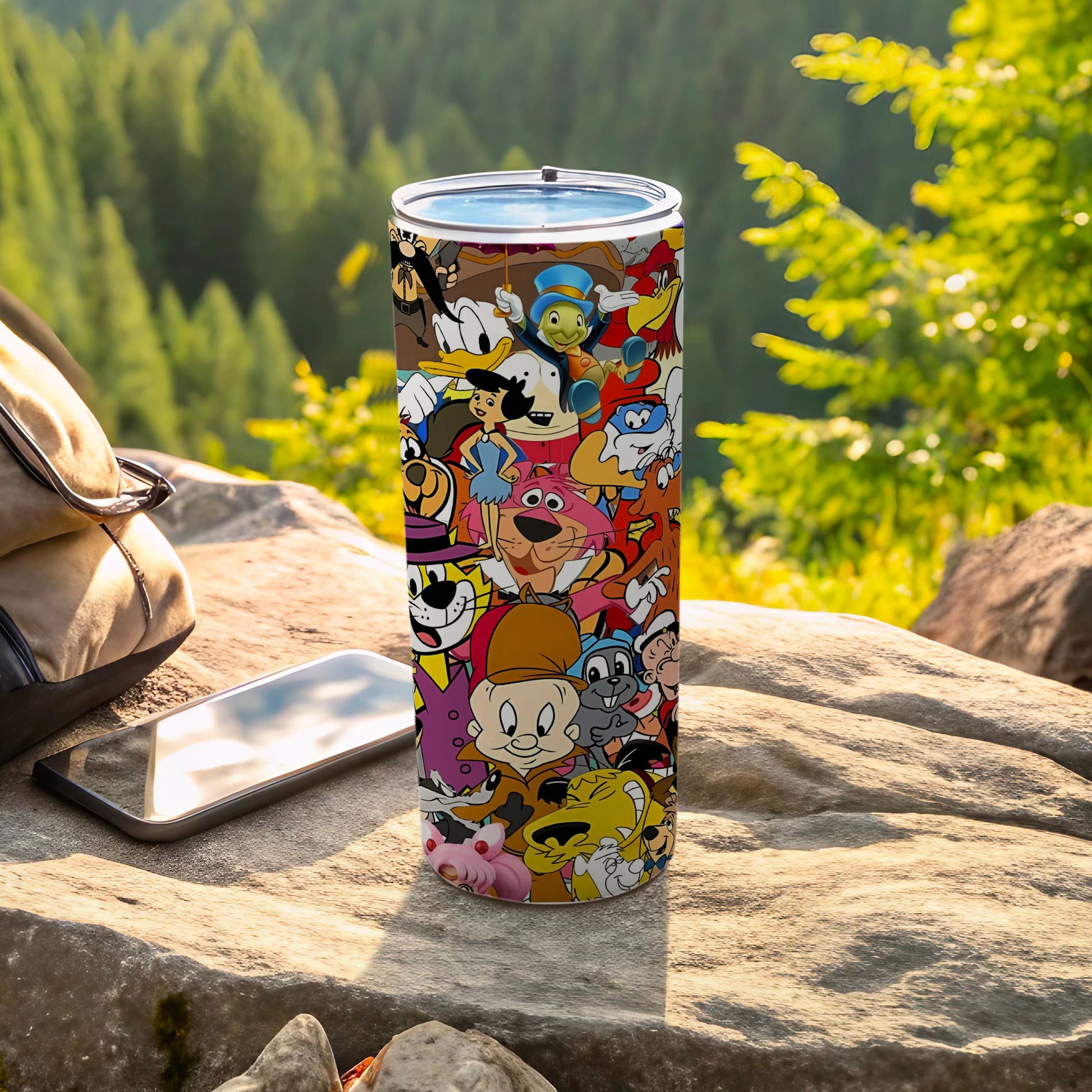 Classic Cartoon Characters Illustrated Tumbler Cup