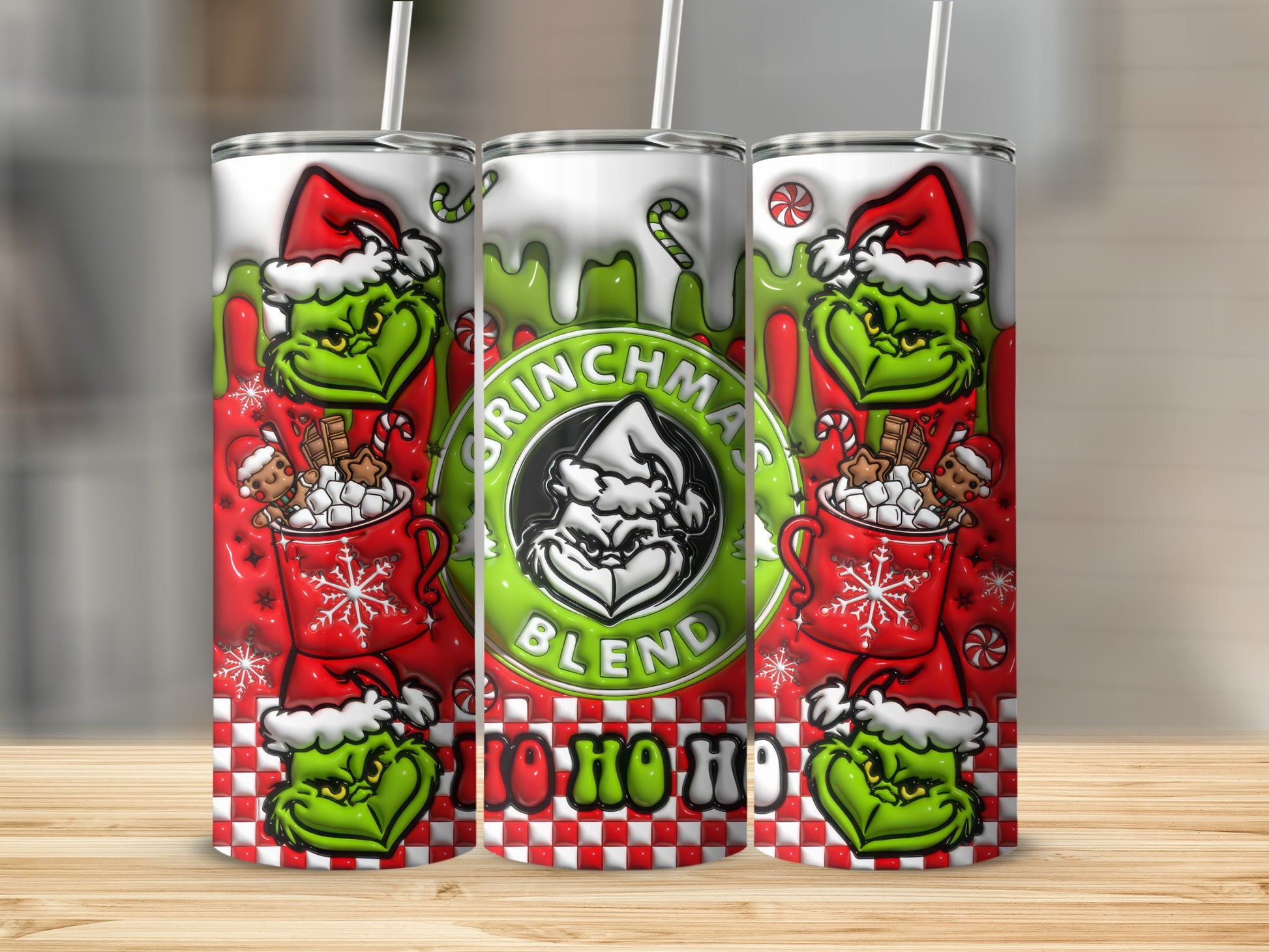 Grinch Christmas Blend Ho Ho Ho Tumbler Holiday Gift