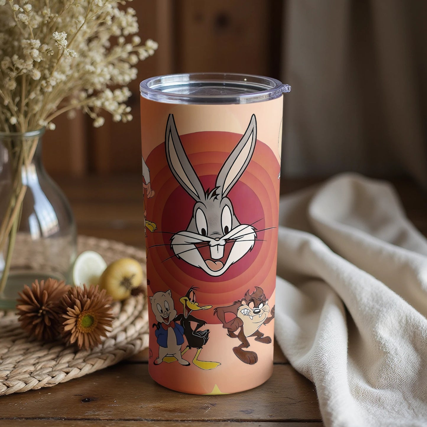 Bugs Bunny and Friends Tumbler with Retro Design