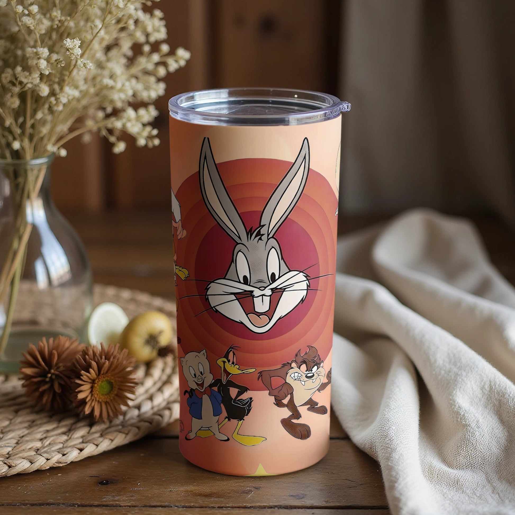 Bugs Bunny and Friends Tumbler with Retro Design