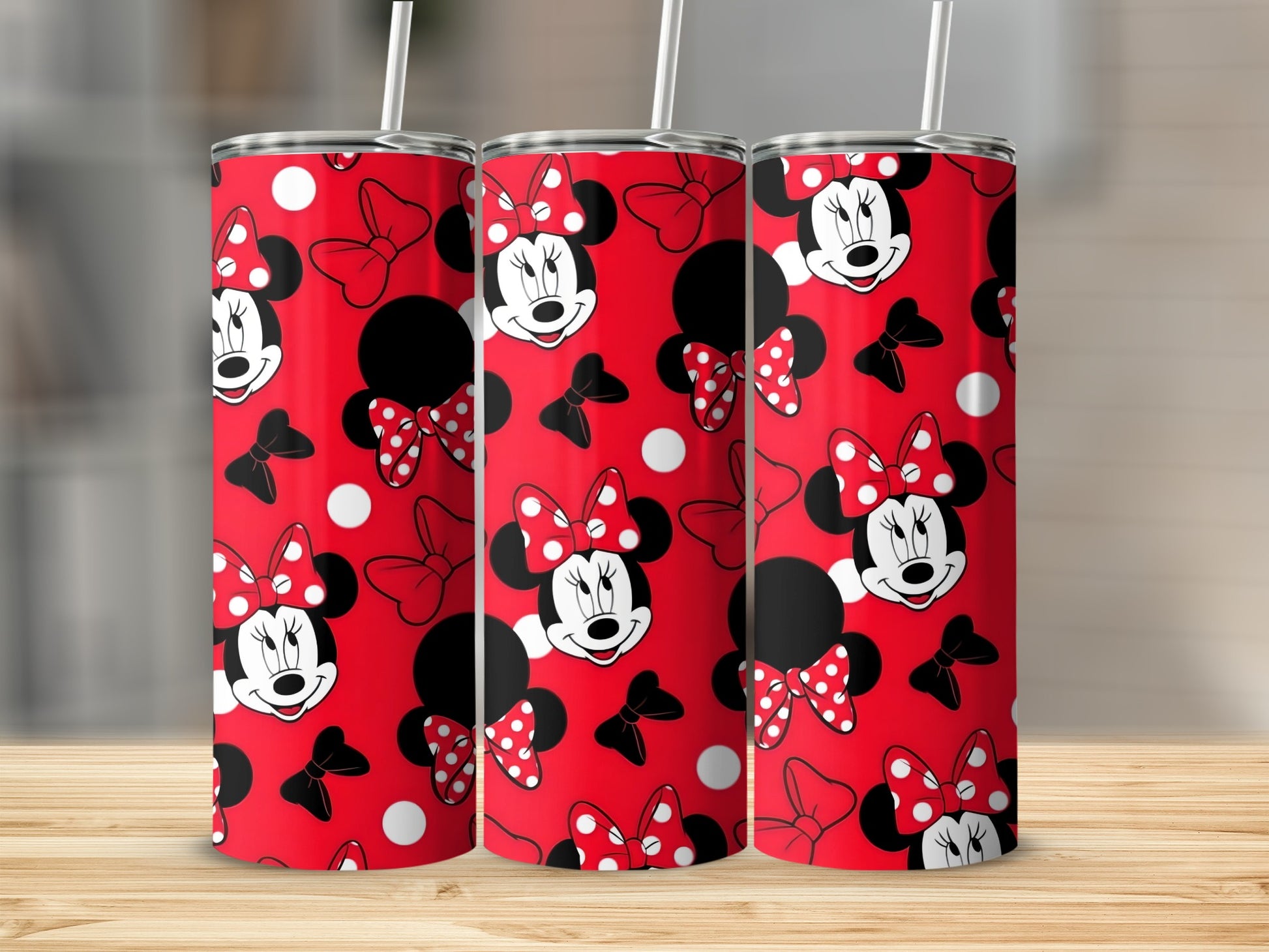 Red Cartoon Character Pattern Design Drinkware